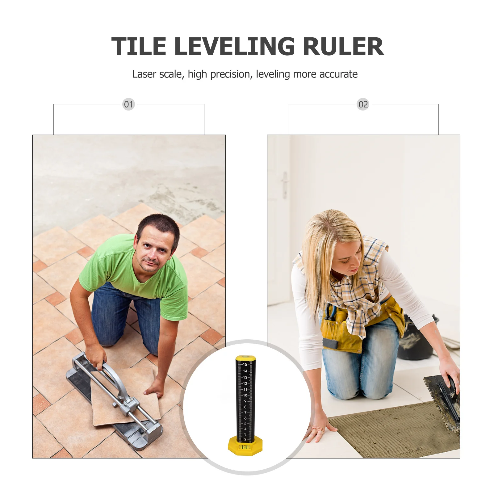 مسطرة قياس كفاف لتحديد موضع تسوية البلاط، أداة تسوية البلاط المتينة، لمسة نهائية داخلية للسقف على الحائط