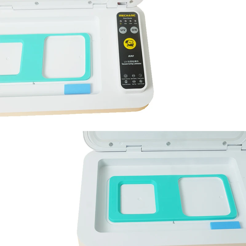 ช่าง S30 UV Curing สูญญากาศลามิเนตสำหรับโค้งตรงหน้าจอโทรศัพท์มือถือสีเขียวน้ำมัน Fast Curing OCA ฟิล์ม
