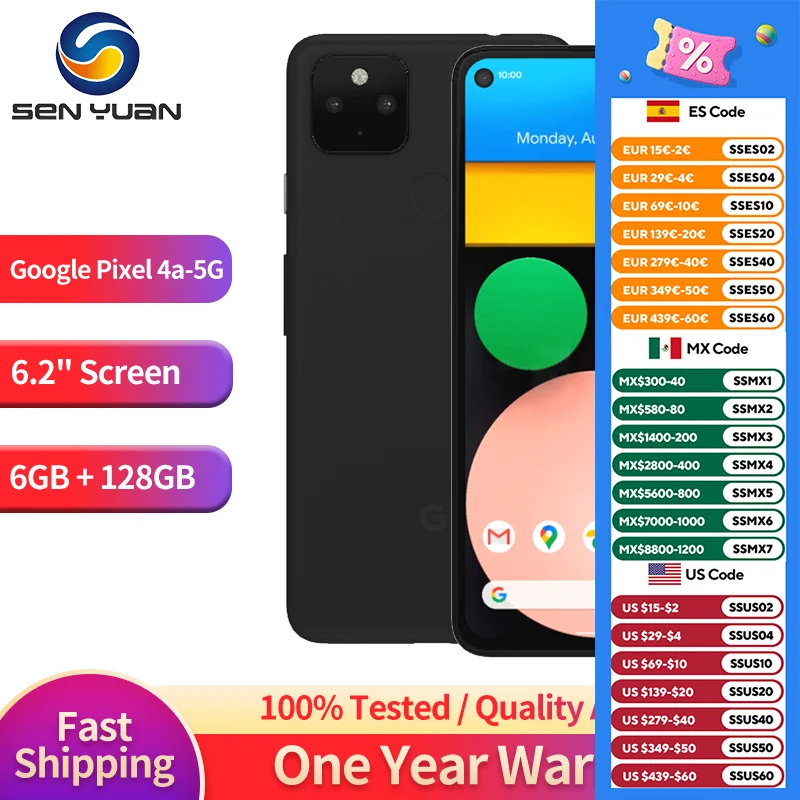 Google Pixel 5 5G Original Unlocked Mobile phone 6.0