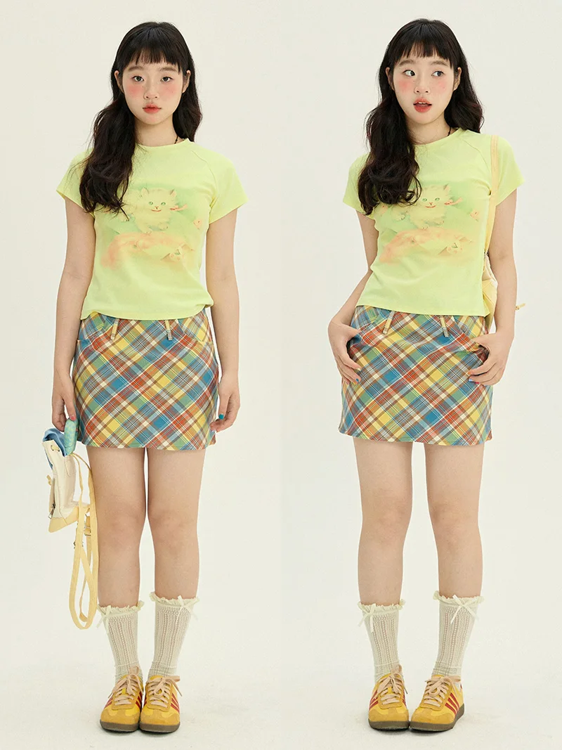 

Женская футболка VOUSALME в американском ретро-стиле, с принтом, облегающая, летняя, новая, повседневная, креативная, из хлопка...