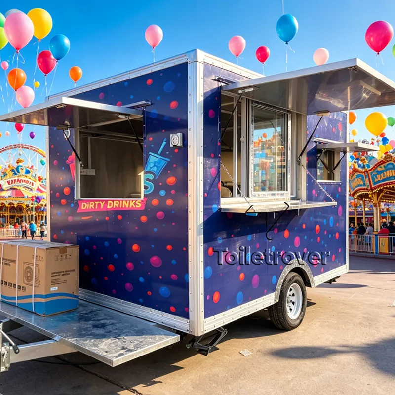 European Food Truck Trailer Commercial Food Truck Ice Cream Food Cart Street Mobile Food Trailers Used for Sale Cheap
