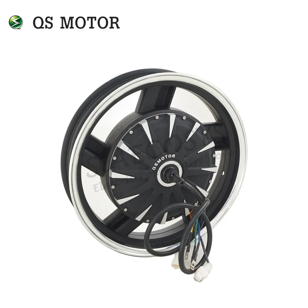 QS Motor 17*3.5inch 3kW 260 40H V1.4 Big Slot BLDC Electric Scooter Motorcycle in Wheel Hub Motor New Update