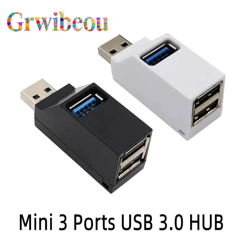 

Мини-3 порта USB 3.0 HUB Extender Автомобильный разветвитель Многопортовые USB-концентраторы Ноутбук Офис Многофункциональный адаптер для зарядки USB-диска для чтения