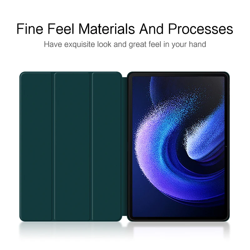 AJIUYU Für Xiaomi Pad 6 Pro Fall Smart Cover für MiPad 6 Pro 2023 Mi Schutzhülle PU Tablet xiaomipad6 Mit Auto Wake UP Ultra Dünne