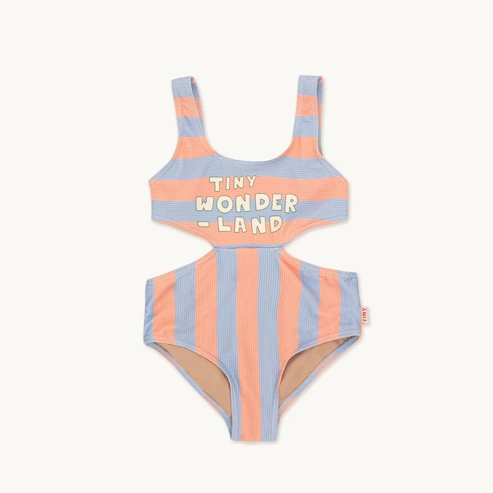 TC Children's Bikini Swimsuit Surfing for Girls Baby Ruffle Swimwear Cartoon Printed Separate One-piece Holiday Outwear Monokini