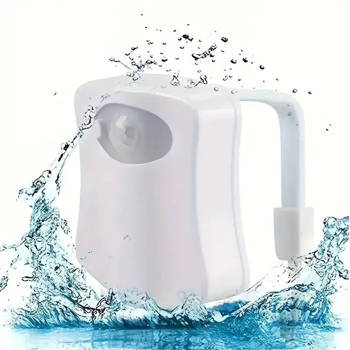 HOMEFISH Mini Kawaii Motion Sensor LED Night Light 16/8 Colors USB Rechargeable Stick-on Toilet Bathroom Lamp