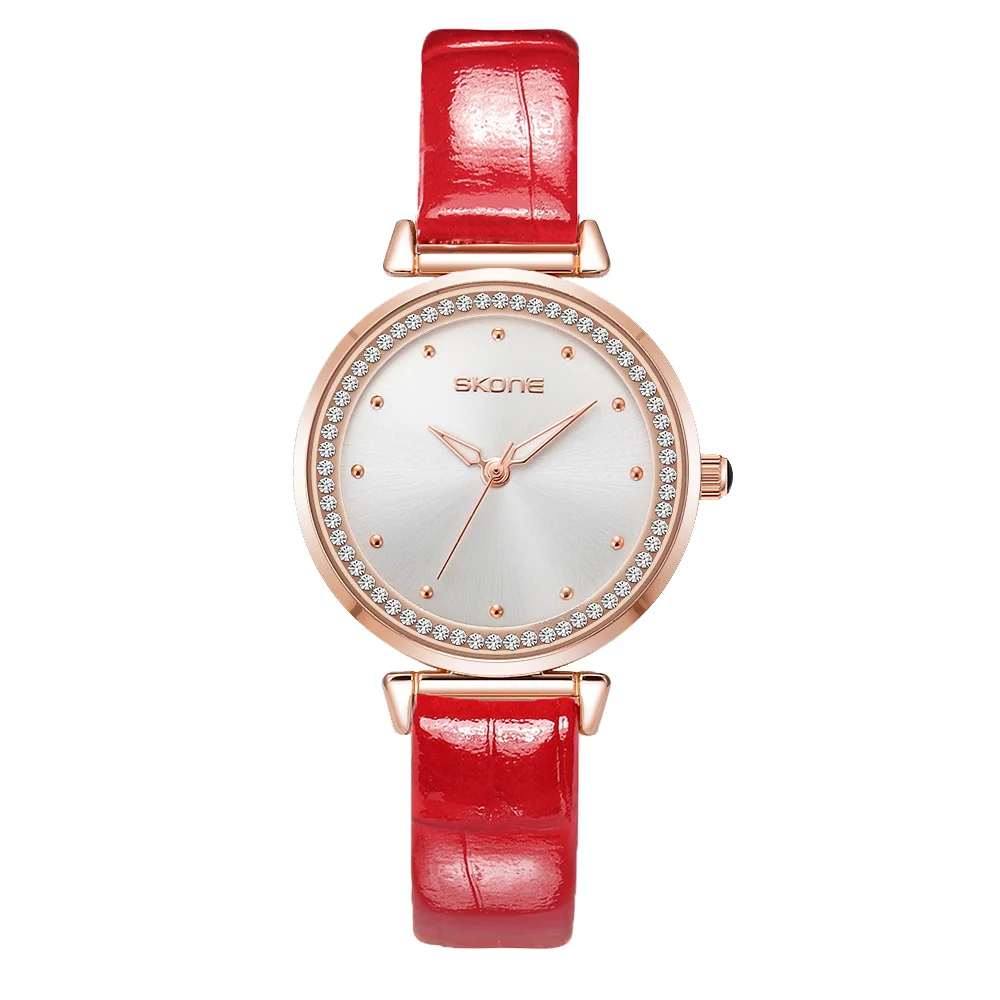 SKONE Student Korean version diamond studded simple temperament trendy fashion high-end waterproof women's watch