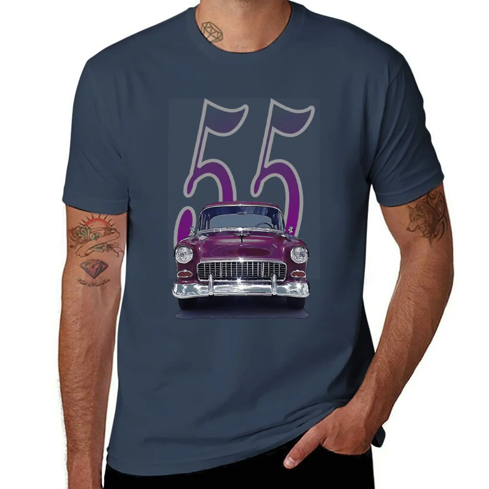 

1955 Chevy - Front View T-Shirt Sporty Breathable Short Sleeve T-Shirt
