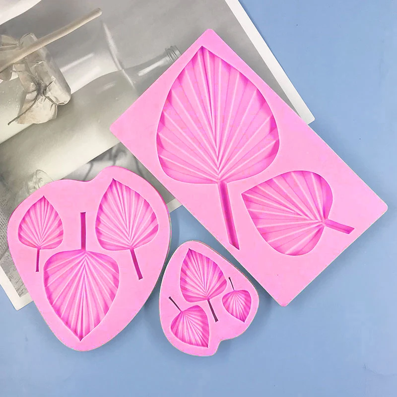 new Leaf Mold Food Decoration Pink Silicone Fondant Chocolate For Cake Cookie Baking Gumpastes Hand Candle Soap Resin Moulds