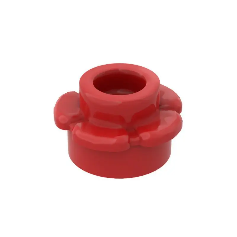 لوحة Moc مستديرة 1x1 مع حافة زهرة 5 مقابض بتلات 24866 عرض حديقة النباتات اللبنات الطوب المتوافق مع تجميع 50 جرام