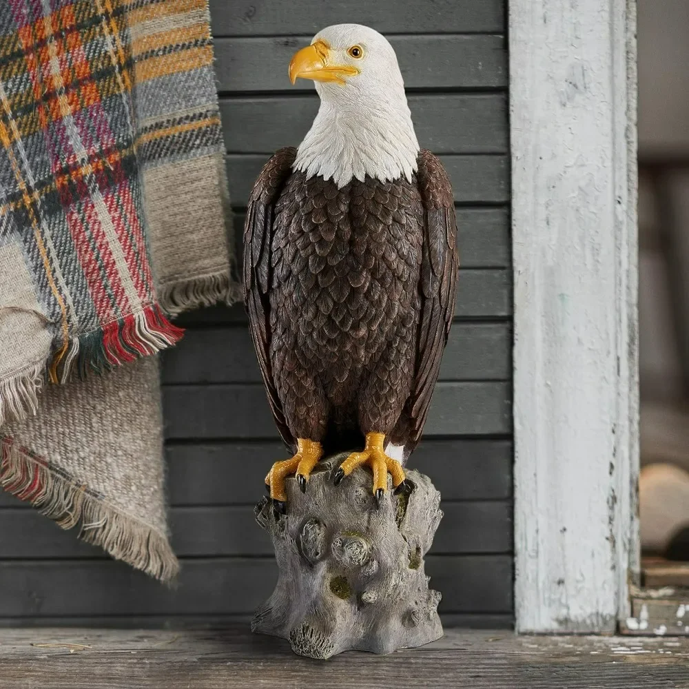 

Majestic Mountain Eagle Garden Statue,Full Color 7"D X 7.5"W X 21.5"H,Sculptures