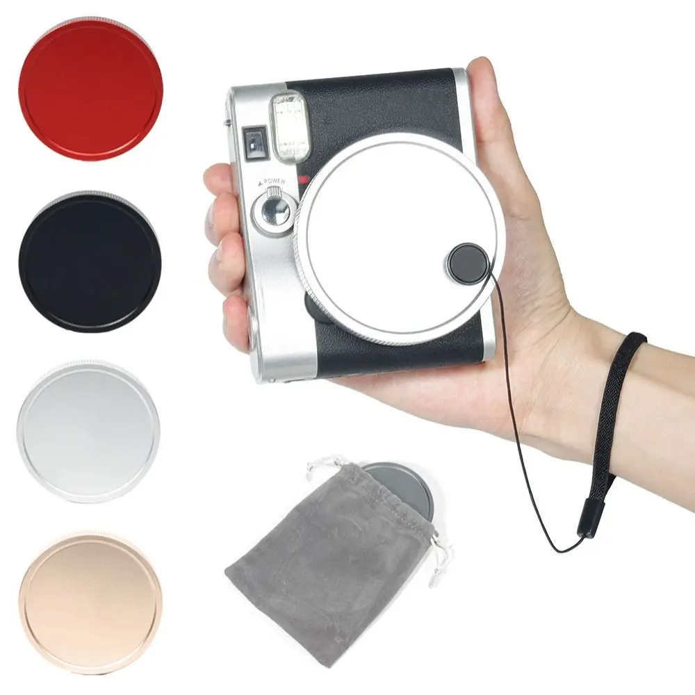 

Пылезащитная Крышка для объектива камеры Мгновенной Печати крышка объектива из алюминиевого сплава против царапин буферная губка водонепроницаемая для Fujifilm instax mini 90