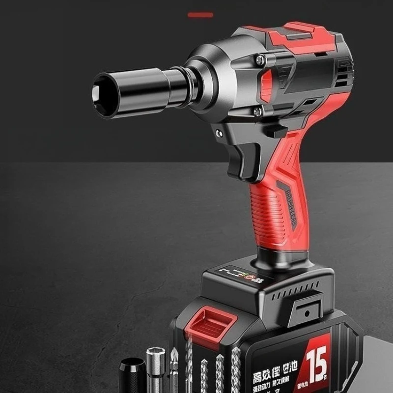 

Brushless electric wrench, large torque impact wrench, lithium battery air cannon, shelving, auto repair sleeve, charging