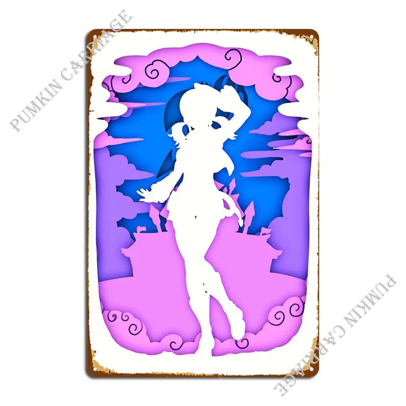 The Summoner Papercut Metal Plaque Poster Wall Decor Wall Decor Mural Tin Sign Poster