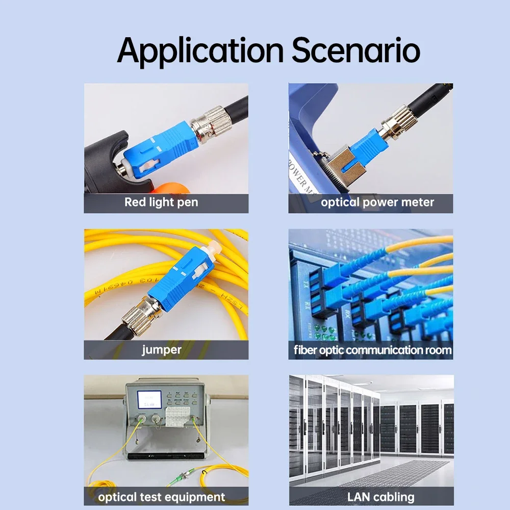 Natalink SC ذكر إلى ST أنثى UPC البسيط موصل الألياف الضوئية لقلم الضوء الأحمر FTTH OTDR مقرنة عداد الطاقة الضوئية #6