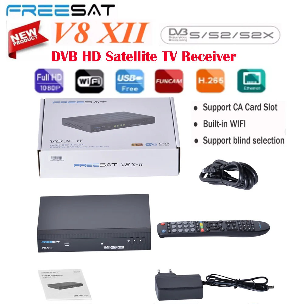 [حقيقي] أحدث جهاز استقبال V8X-IISatellite عالي الدقة لعام 2025 DVB-S/S2/S2X يدعم FunCam/MARS/CM صندوق التلفزيون الساخن في جنوب شرق آسيا أفريقيا