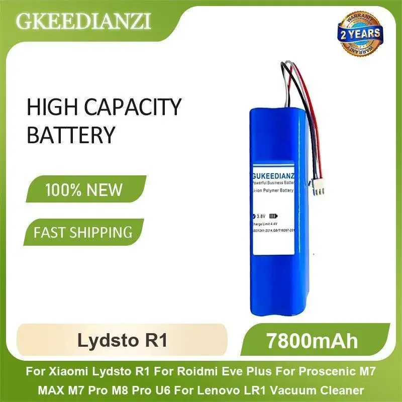 

Аккумулятор Lydsto R1 для Xiaomi Lydsto R1 для Roidmi Eve Plus для Proscenic M7 MAX M7 Pro M8 Pro U6 для пылесоса Lenovo LR1