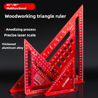 Woodworking Aluminum Alloy Triangle Gauges Measuring Gauging Tools High Precision Marker Angle Ruler Metric and Imperial