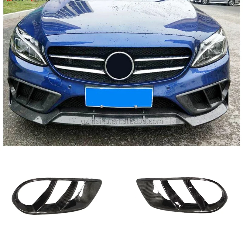 C200 C180 C300 front lip Canard wing for Mercedes-benz C-class W205 AMG 2015-2018