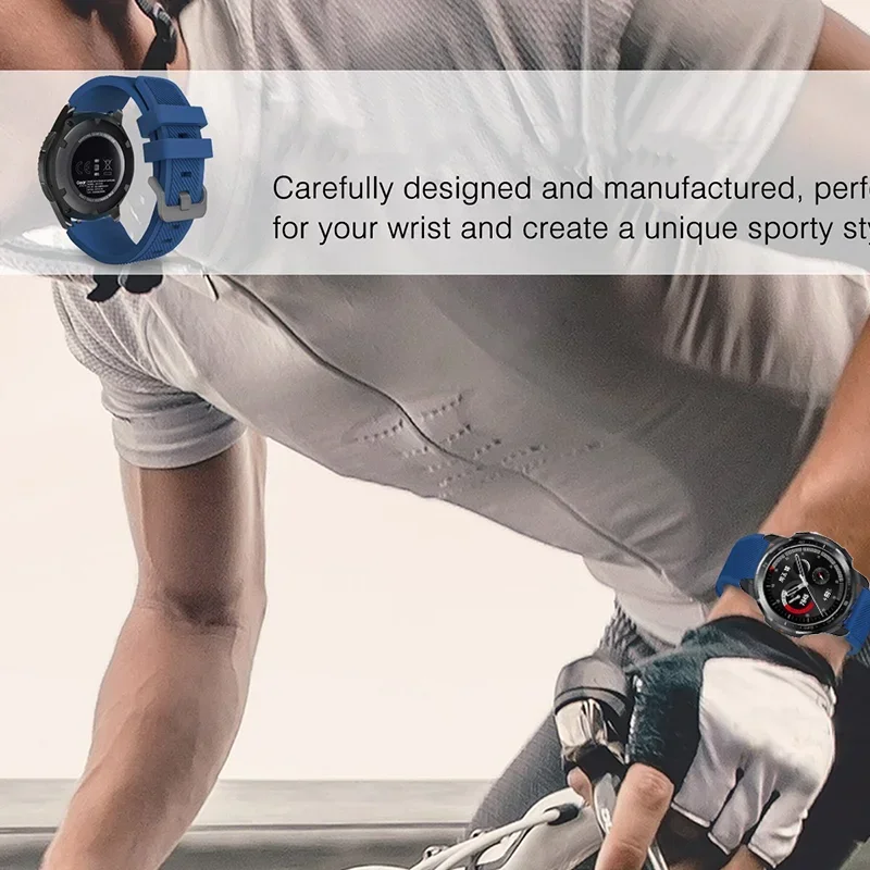 Силиконовый ремешок 22 мм для Honor Watch GS Pro/GS 3/GS 3i Спортивный браслет Correa Magic Watch 2 46 мм Ремешок Huawei Watch 3 4 4Pro GT2e