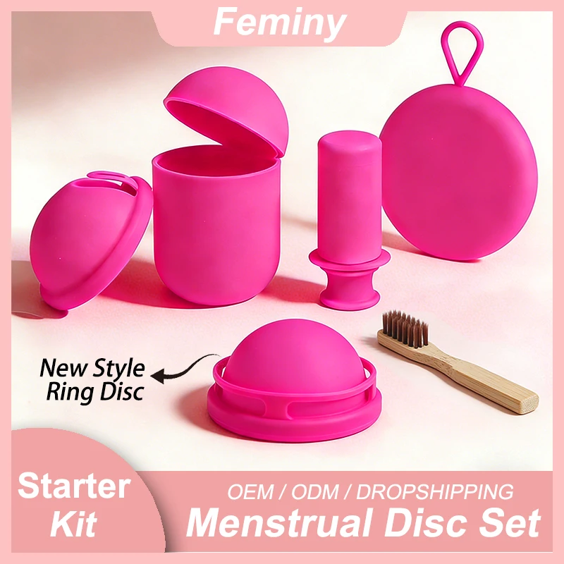 

Набор для сбора менструальной крови: медицинский силиконовый менструальный диск с кольцом, диск для менструации с футляром, аппликатором, набор для хранения и стерилизации.
