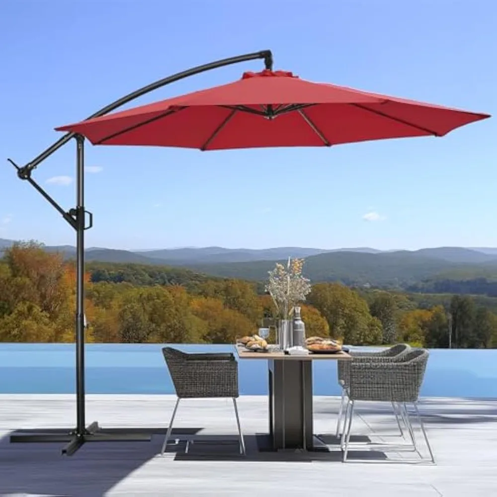 

10ft Offset Patio Umbrella - Offset Hanging Cantilever Patio Outdoor Market Umbrella UPF50+ UV Protection