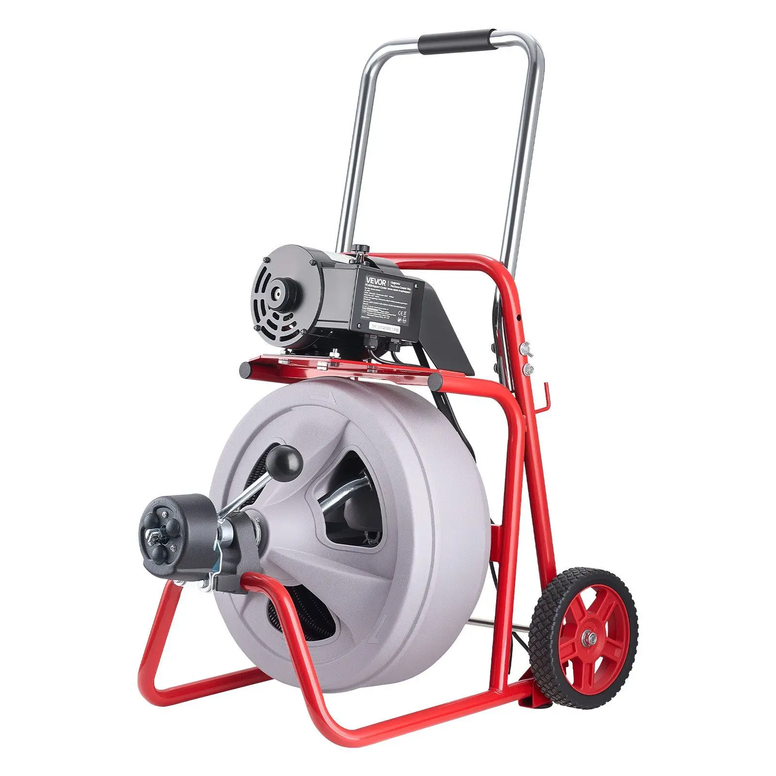 

Машина для прочистки канализации 100 футов x 1/2 дюйма, с автоматической подачей, на колесах, портативная, с 8 насадками