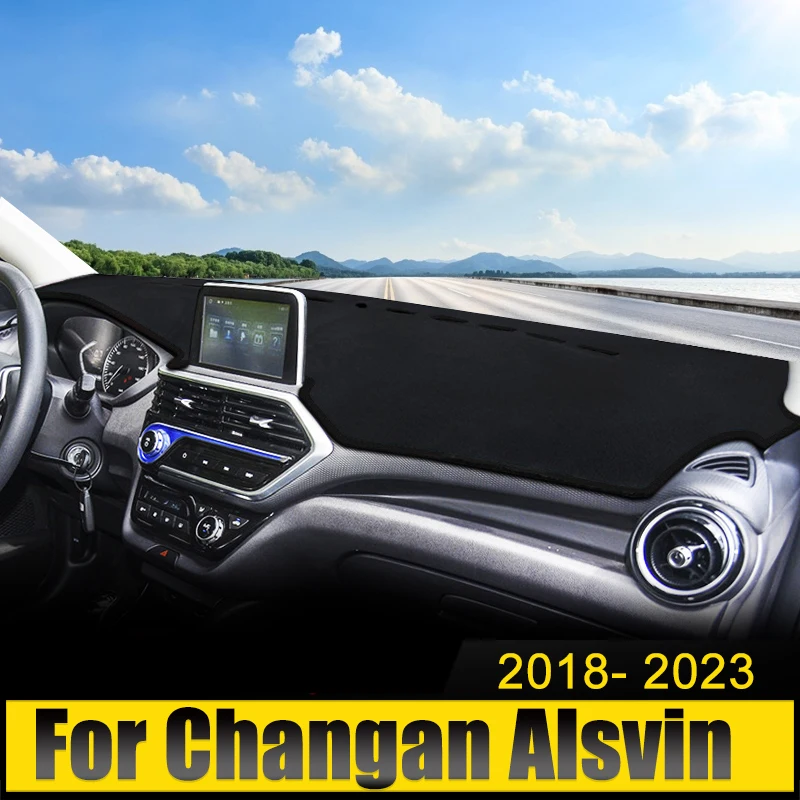 For Changan Alsvin 2018 2019 2020 2021 2022 2023 Car Dashboard Cover Avoid Light Pad Sun Shade Anti-UV Carpets Non-Slip Case Mat