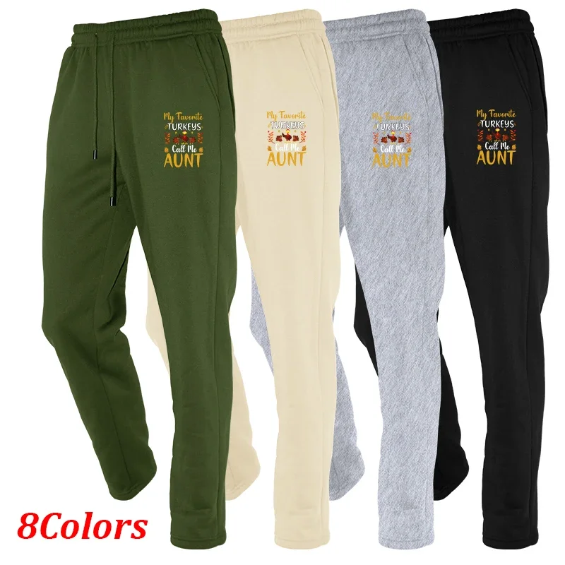 

Printed Fleece Men's Autumn Winter Jogging Sports Fashion Drawstring Casual Sweatpants Trousers