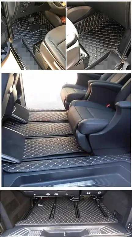 

Custom special car floor mats for Mercedes Benz V 250 d W447 2025-2014 7 8 seats full set waterproof carpets for V250 V250d 2022