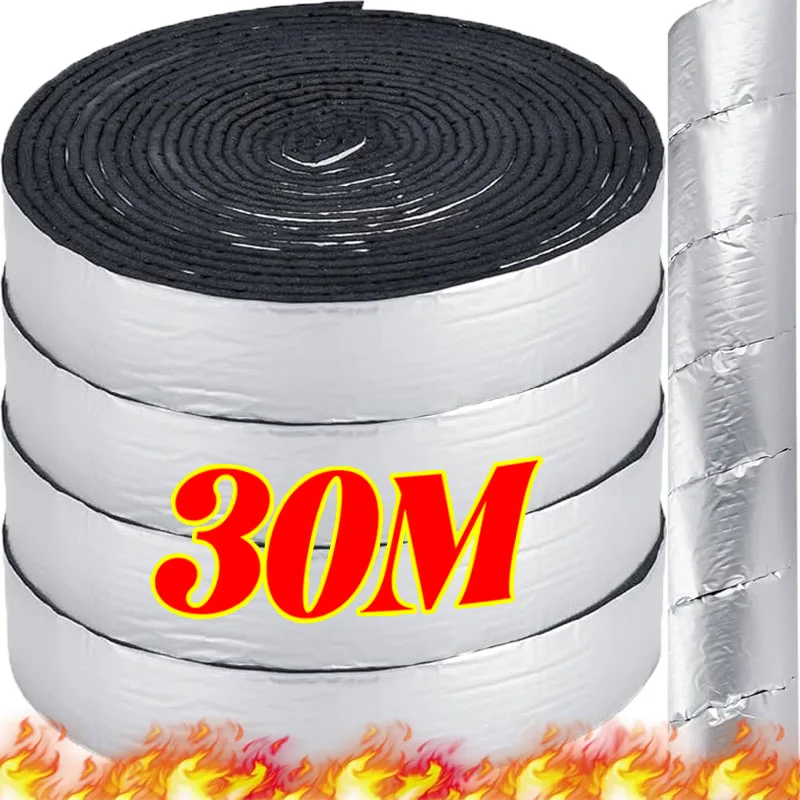 

Outdoor Foam Foil Pipe Wrap Insulation Tape Self Adhesive For Winter Freeze Protection Insulation Wrap Cold Hot Water Tapes