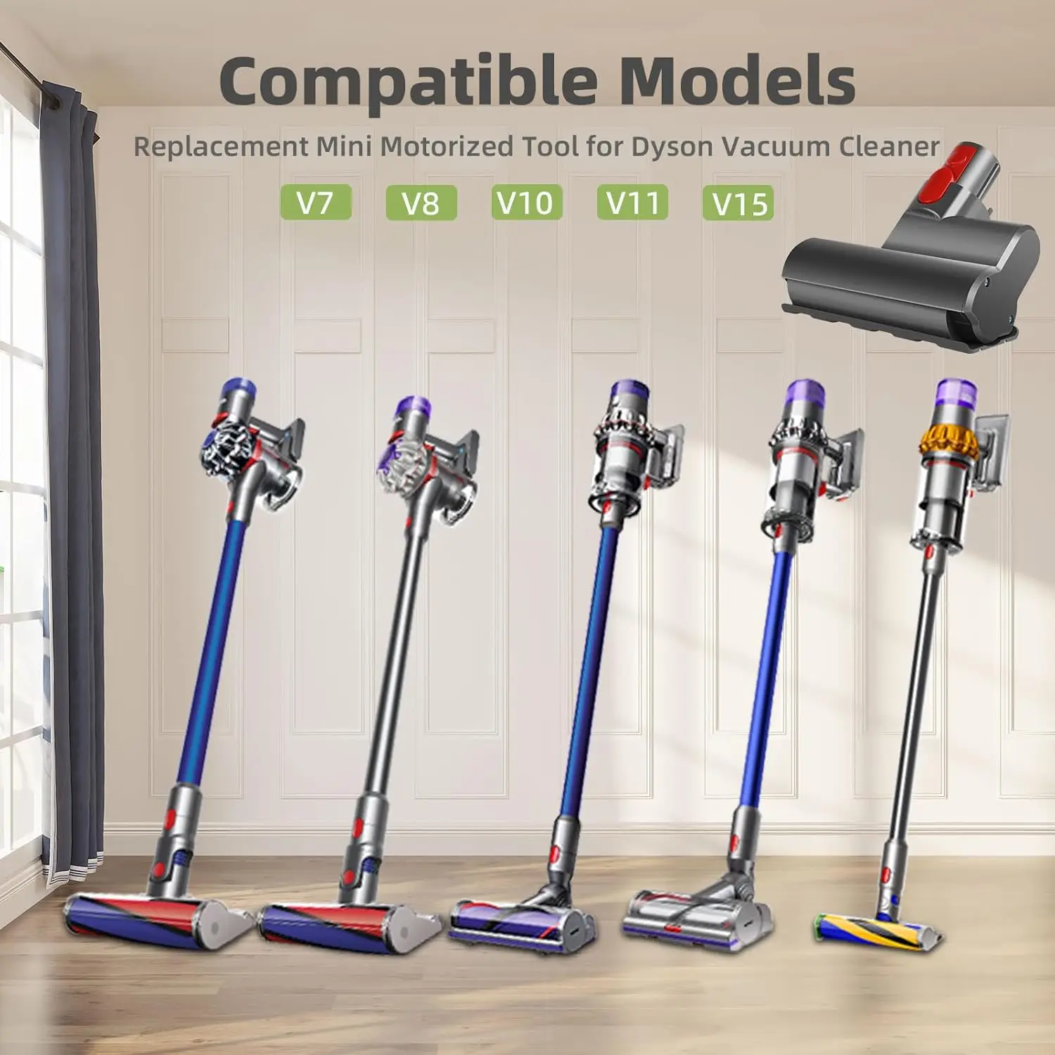 Mini ferramenta de cabeça de escova para dyson v7 v8 v10 v11 v15 aspiradores sem fio vácuo couth colchão estofamento ferramenta cabeça substituição