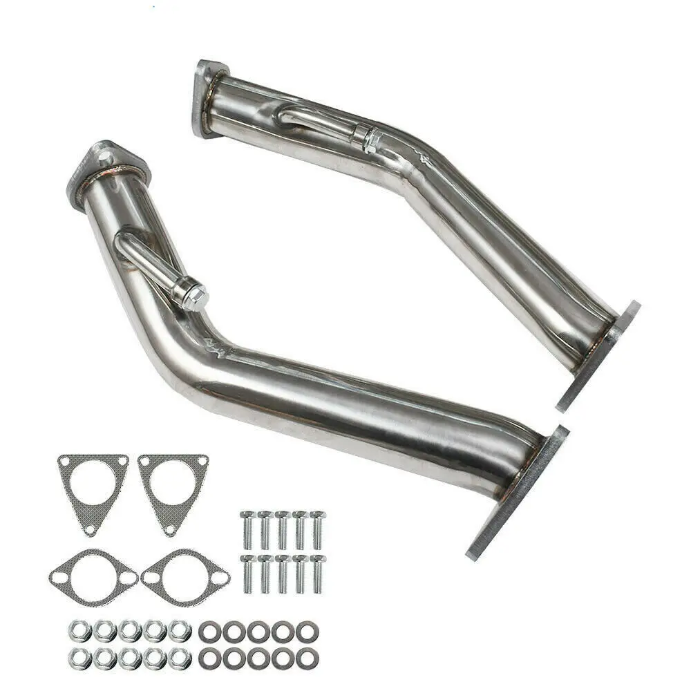 Downpipes Catless Straight Exhaust Pipng For Infiniti G37 V6 3.7