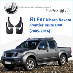 Mudguard For Nissan Navara Frontier Brute D40 2005-2016 Front Rear 4pcs Mudflaps Mudguards Splash Guard Fender Mud Flaps