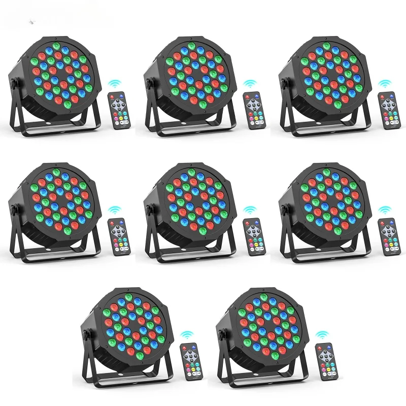 

Somspot 4/8PCS 36LEDs RGB Par Lights Remote & DMX Control Stage Light Effect Projector for Church Wedding Party Club Music Live