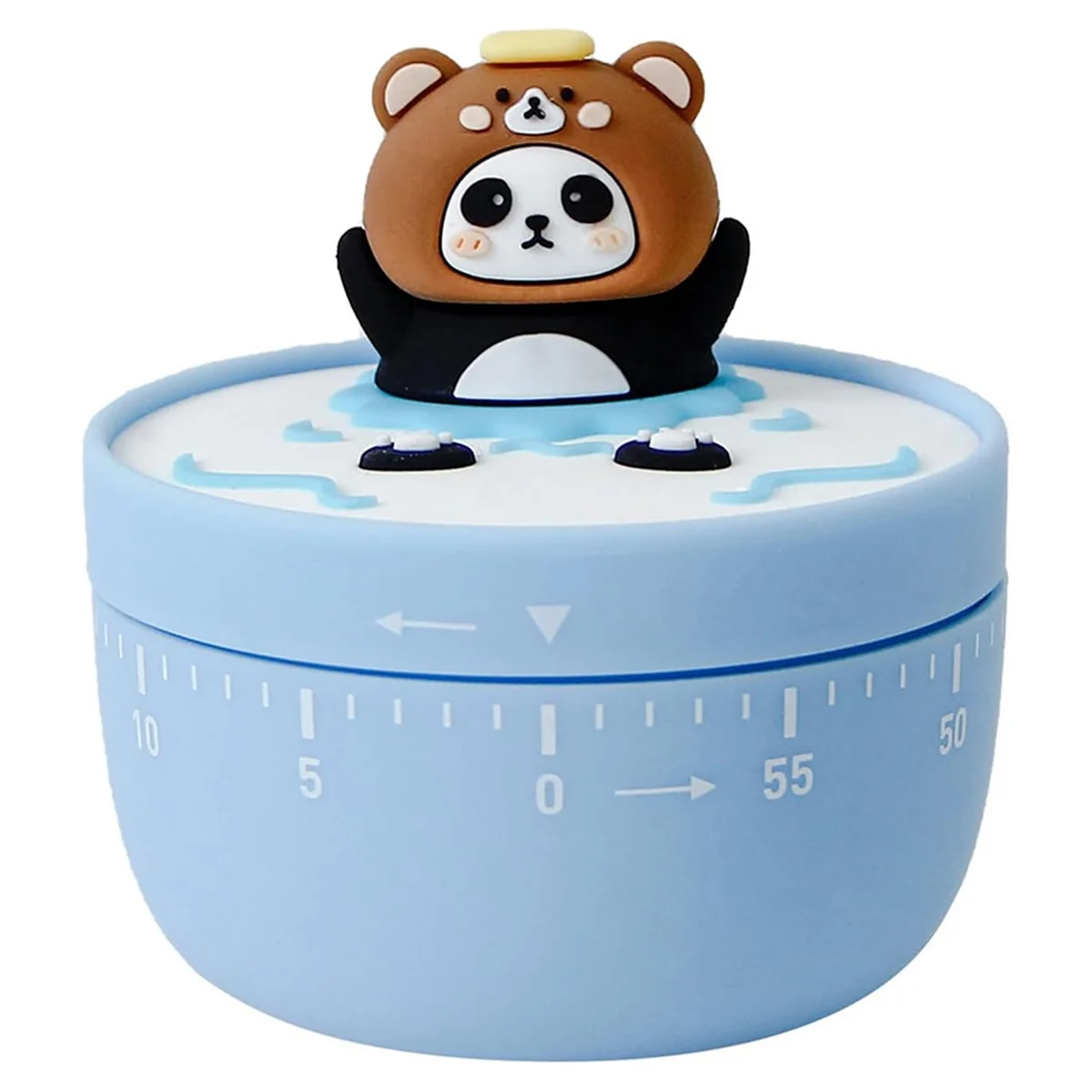 60 Min. Mechanical Kitchen Timer Panda Bathroom Manual Timer Cooking Baking Timer Children Blue