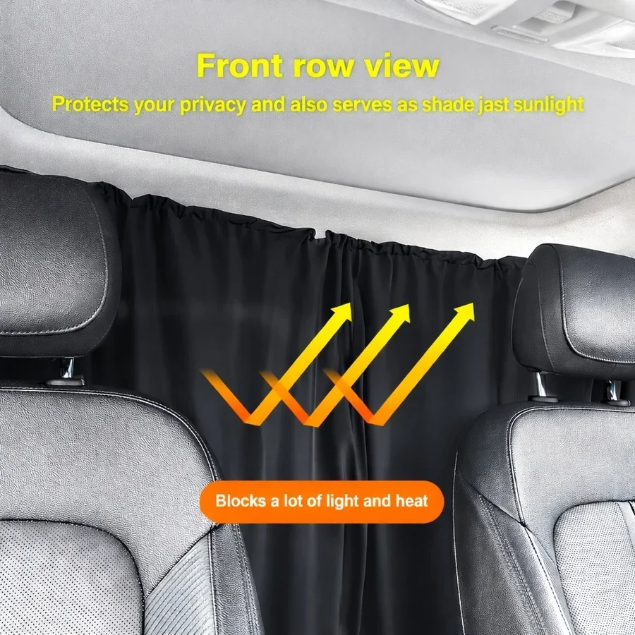 Car Privacy Curtain Window Shade Blackout Sunshade for Travel Camping Sleep Vehicle Side Window Cover Interior Accessories view 3