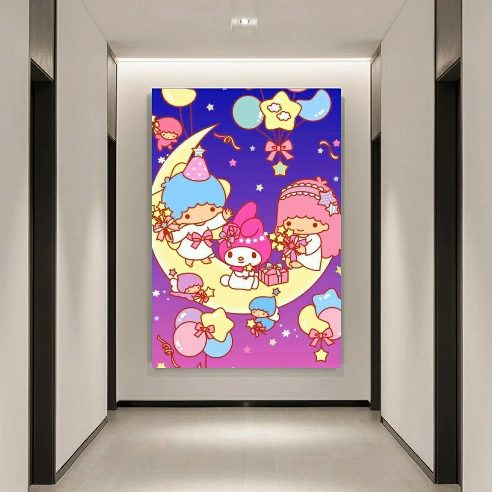 Little Twin Stars Cute Cartoon Sanrio Diamond Painting Artificial Full Creation Cross Stitch Kit Mosaic Embroidery House 5D DIY