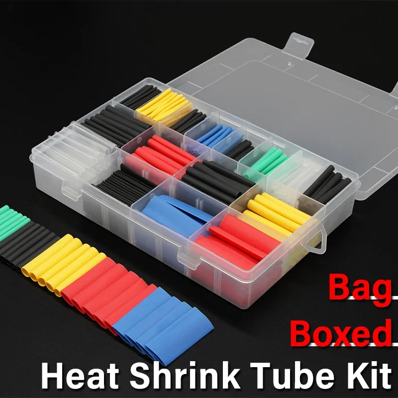 

102-750pcs 2:1 Thermoresistant Tube Heat Shrink Wrapping Kit Assorted Wire Cable Insulation Sleeving 3:1 Heat Shrink Tube Set