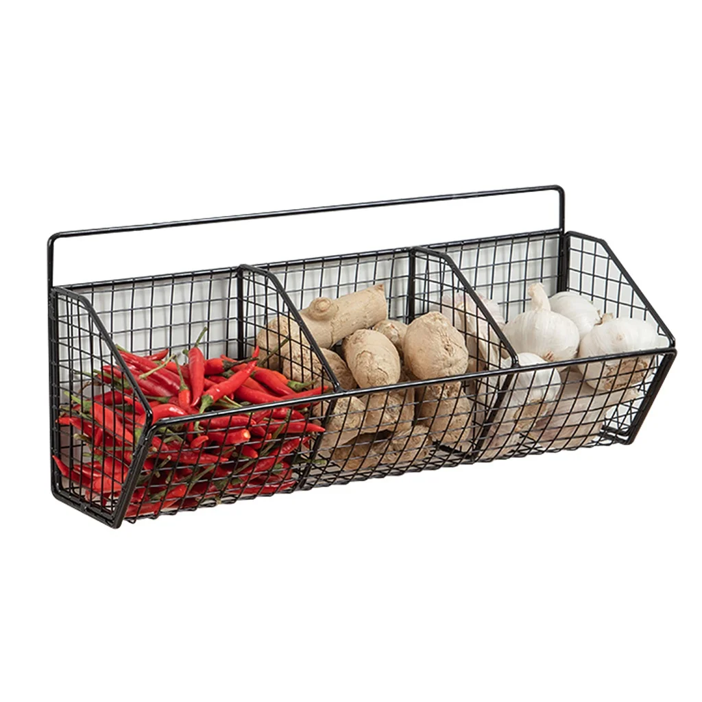 

3 Grids Kitchen Wall Mount Storage Rack Non Perforated Wall Mounted Storage Rack Wall Shelf Spice Holders Kitchen Dish Sink Rack