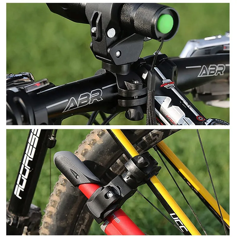 Suporte de lanterna para guidão de bicicleta, clipe de plástico para ciclismo mtb, suporte frontal para bicicleta de estrada mtb, clipe de montagem de lanterna led