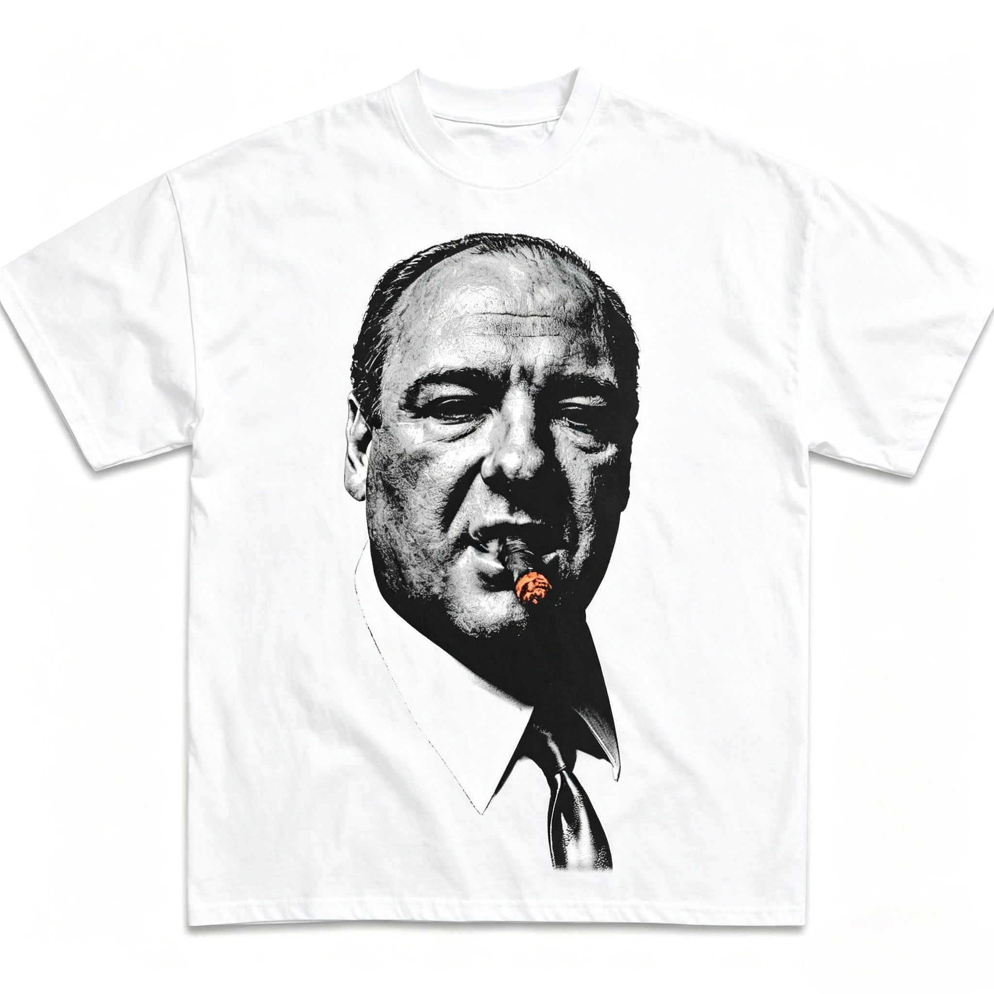 Men'S Regular Fit Crew Neck T-Shirt Featuring Graphic of Tony Soprano Stylish Casual Tee Suitable for All Seasons