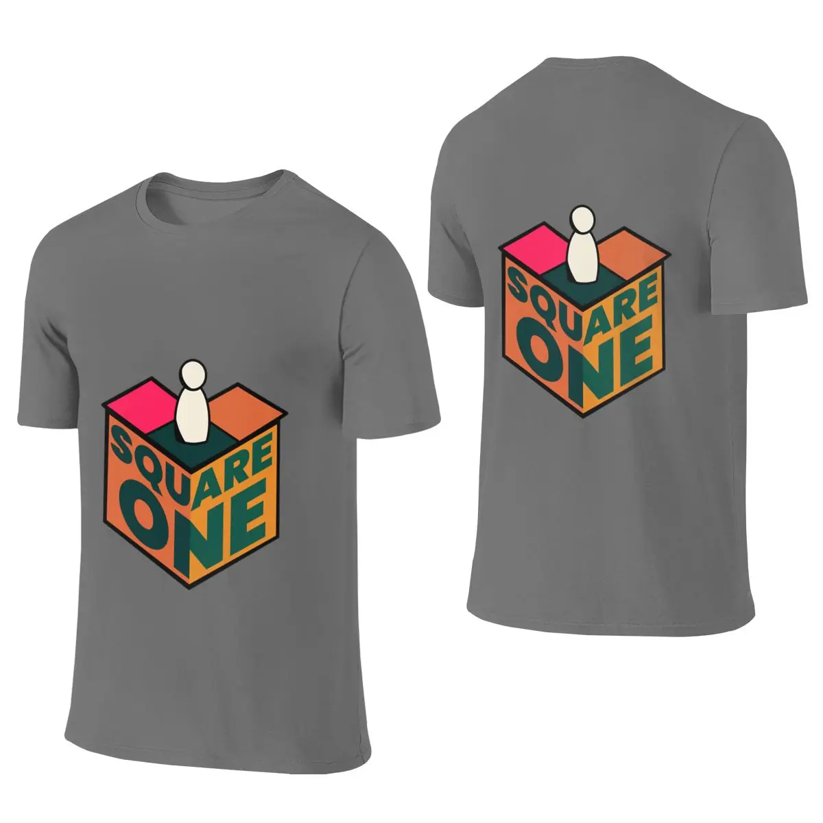 Square One Graphic Tee Comfortable Reversible T-shirt Retro Sports Suitable For All Seasons Short Sleeve