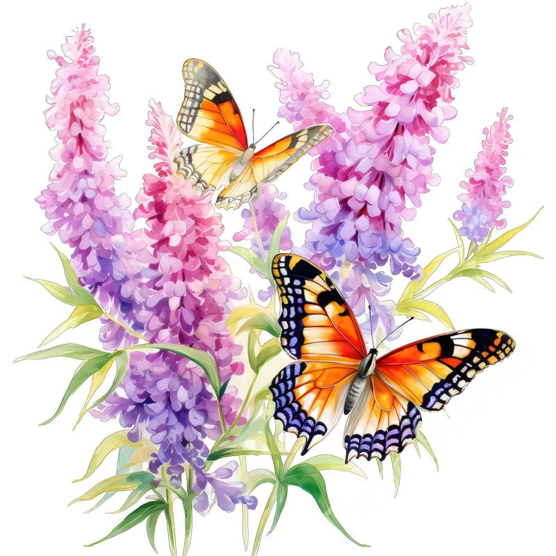 

Three Ratels QCF319 Beautiful Butterfly Love Flower Good Mood Flower Wall Sticker for Bundle home Decoration
