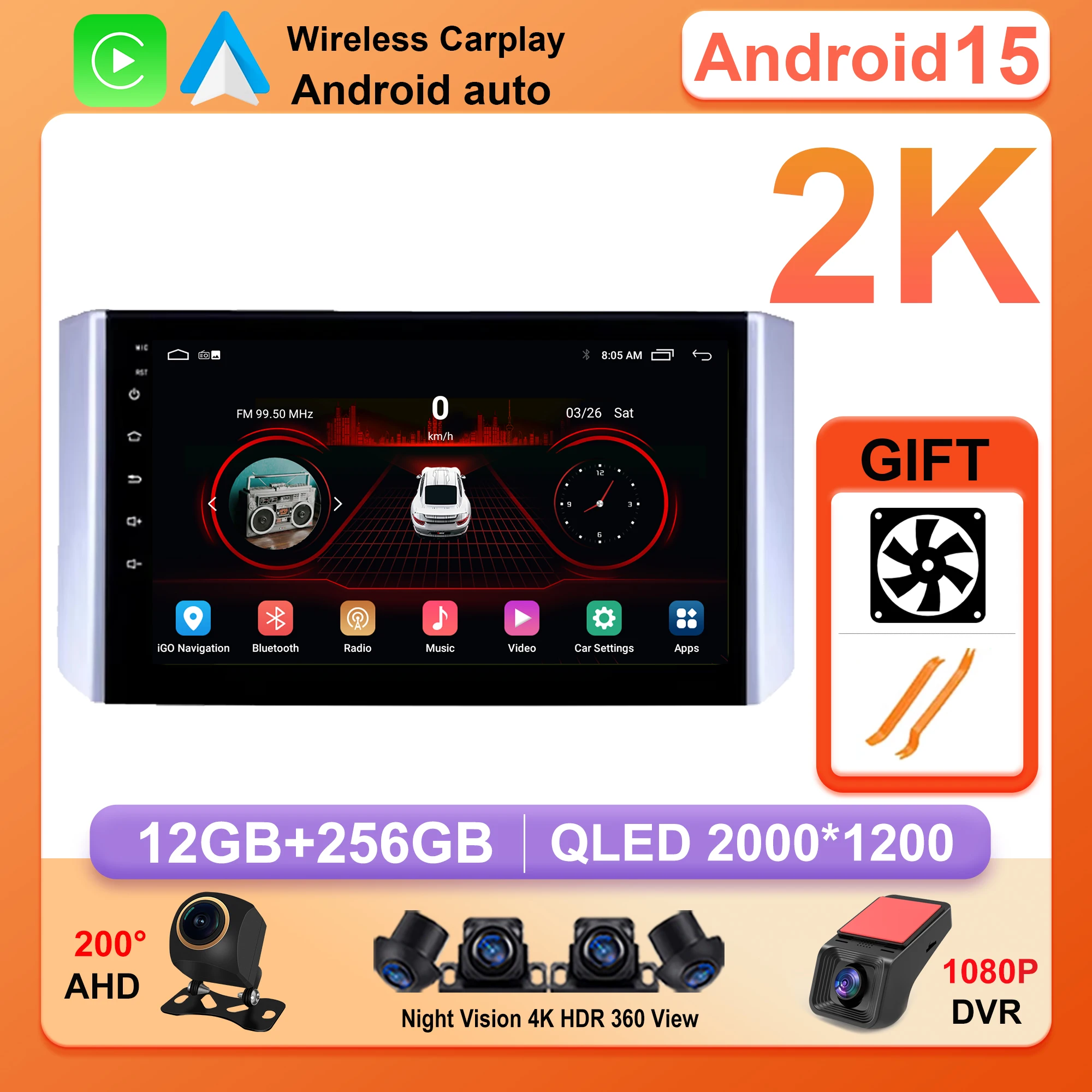 Android 15 Wireless Bluetooth Carplay Stereo Head Unit Screen Car Radio For Mitsubishi Xpander 2017-2020 Multimedia Navigation