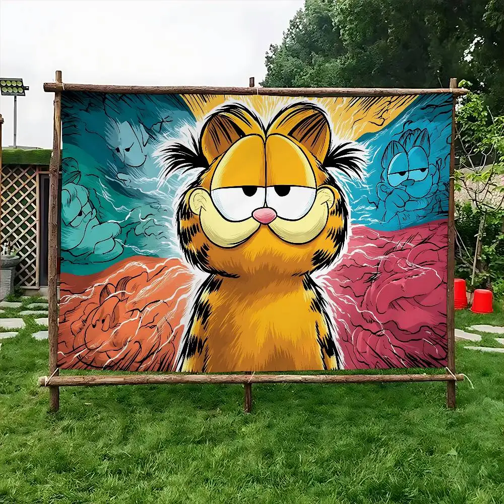Fashion G-Garfields DIY Flag For Family Group Photo Living Room Home Dorm Decor Wall Art Decor Banner