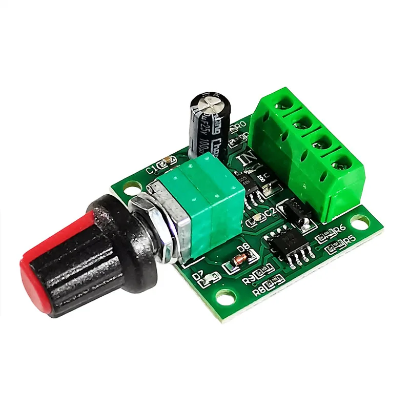 Adjustable PWM DC Motor Speed Controller 1.8V 3V 5V 6V 12V 2A Speed Switch 1803BK for Motor Drive
