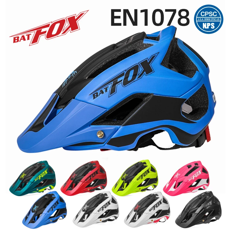 

BATFOX 2023 New bicycle helmet mtb men's cycling helmet red shock-proof Mountain Bike Racing Safety Helmet capacete de ciclismo