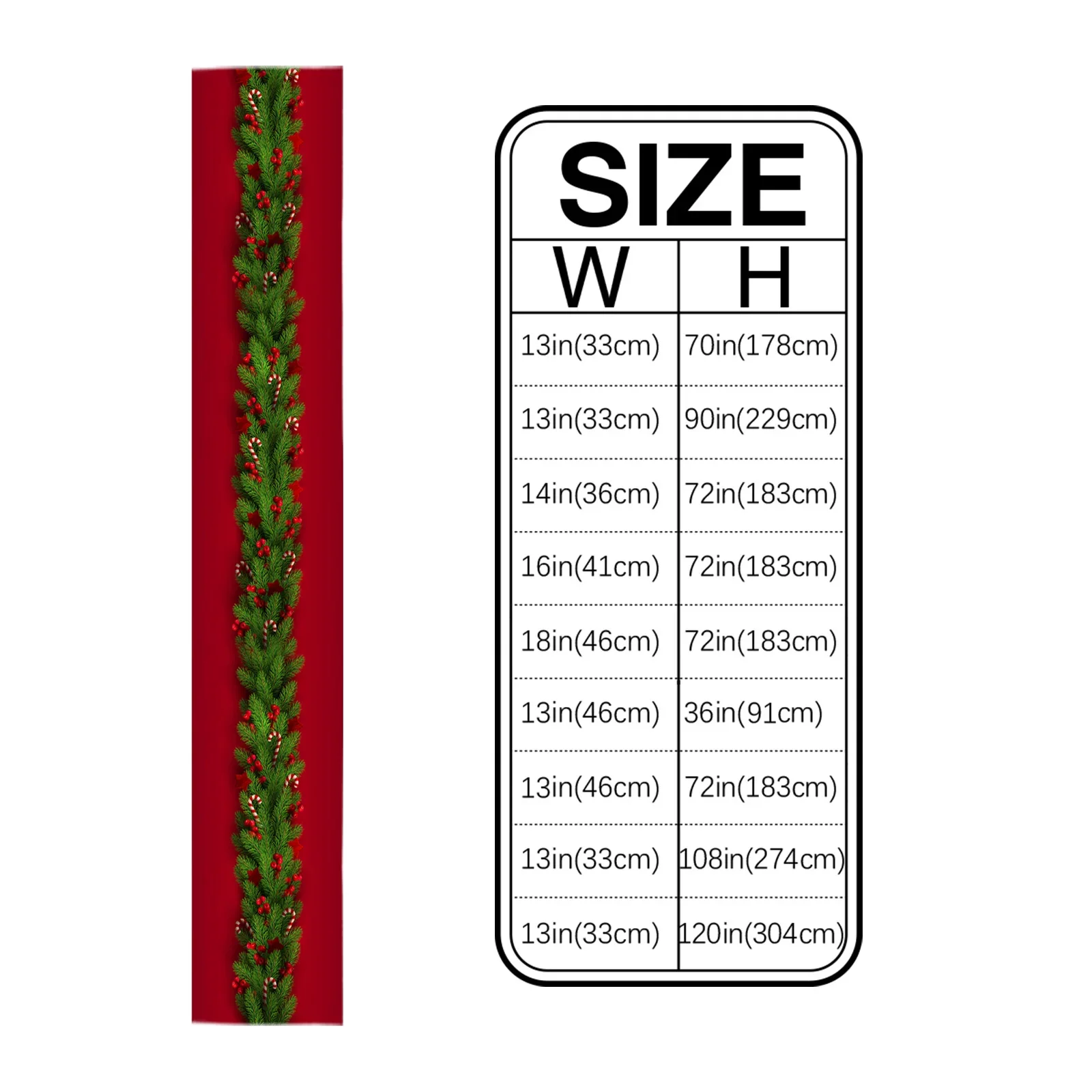Christmas Tree Pine Needles Candy Bow Table Runner Wedding Decor Linen   for Dining  Party  Decoration