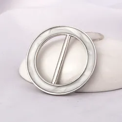 Circle Brooches Round Silk Scarf Buckle Oval Brooches For Women Fashion Round Scarf Clip Holder Jewelry Accessories Wholesale